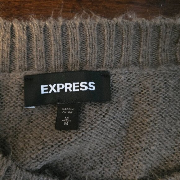 Express Taupe Knit Sweater - Picture 6 of 7